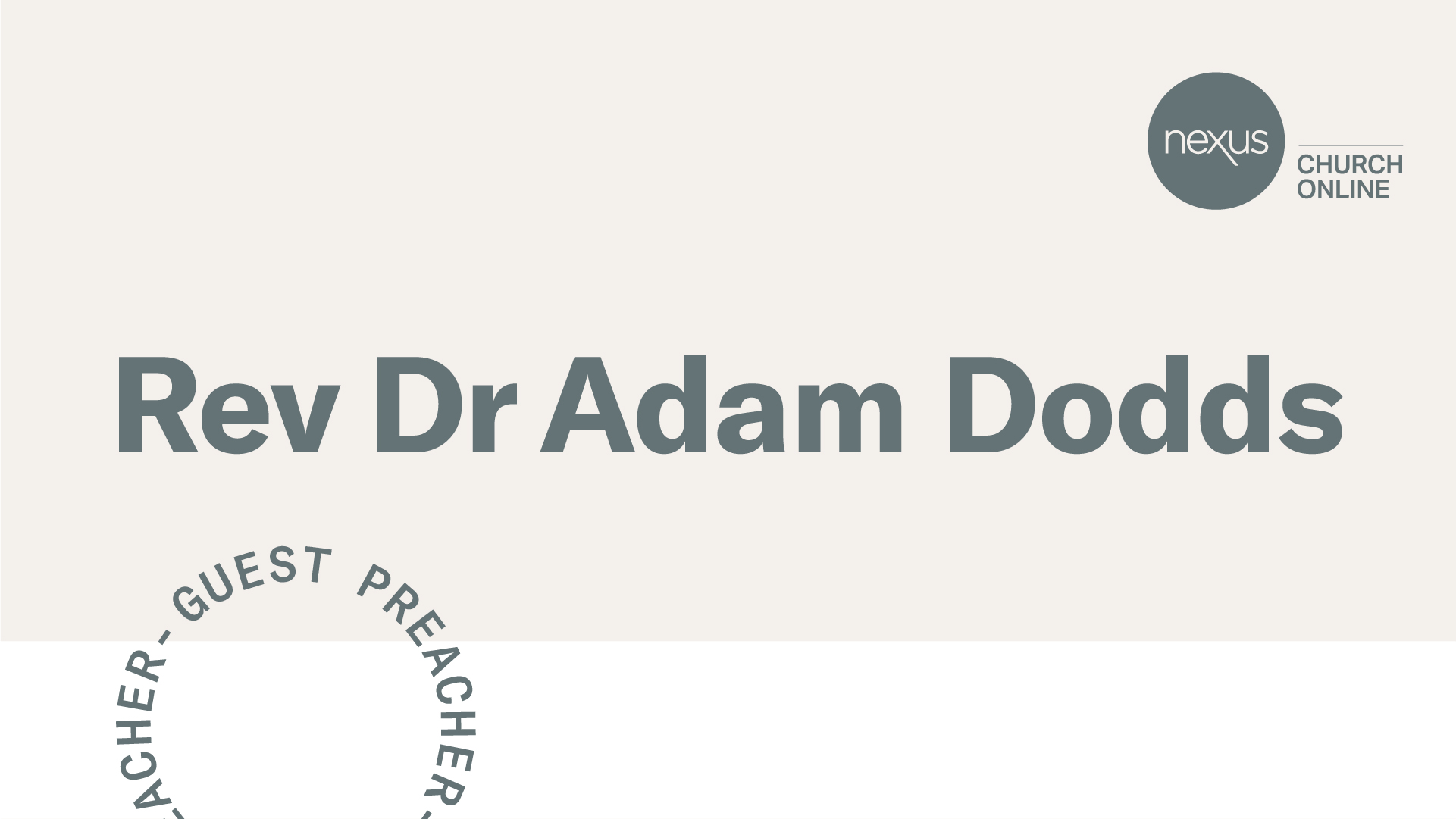 Rev Dr Adam Dodds
